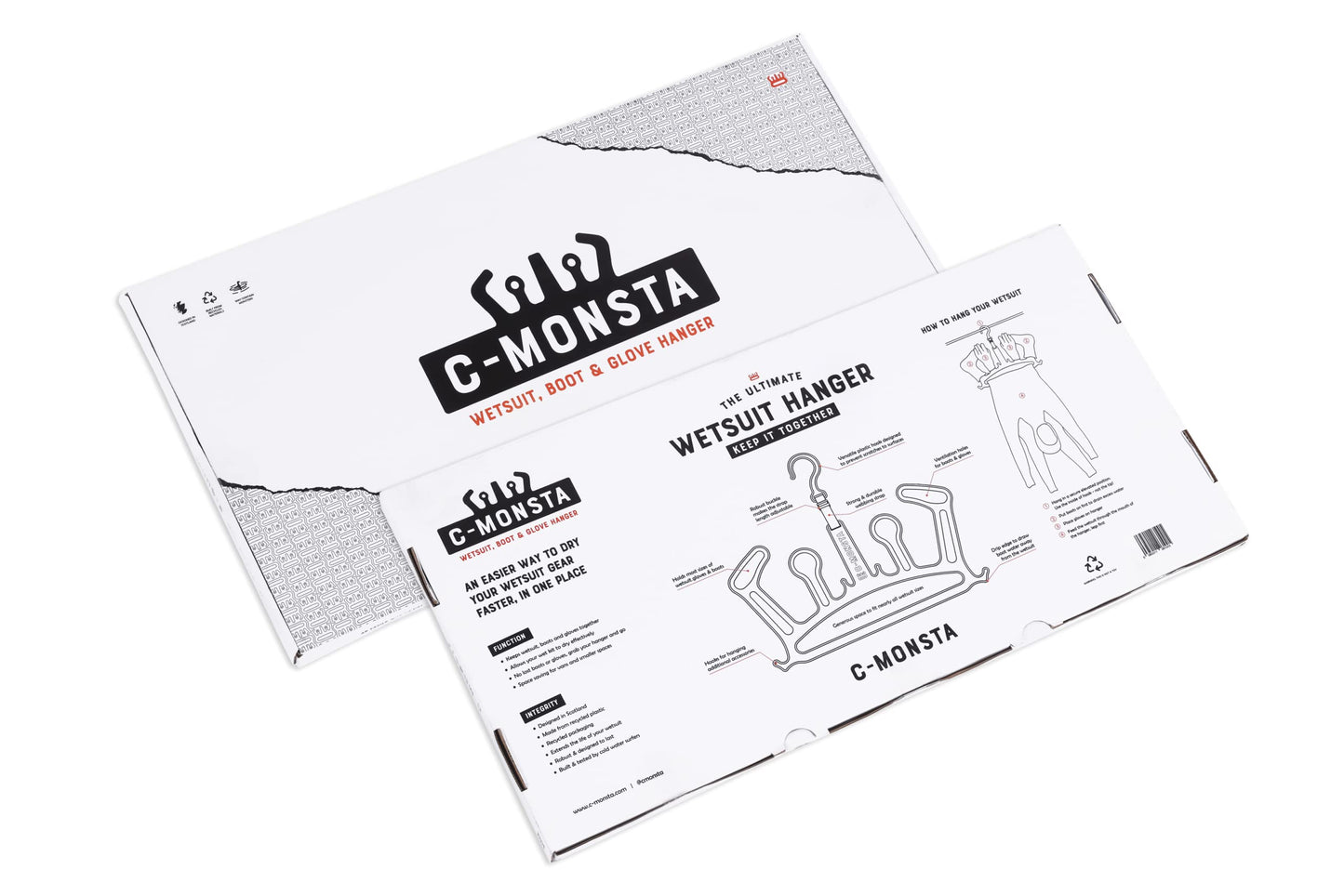 C-Monsta Wetsuit Hanger | Quick Drying | Heavy Duty | Effective & Versatile | Wetsuit Hanger for Wetsuit, Gloves and Boots. Perfect for Surfing,