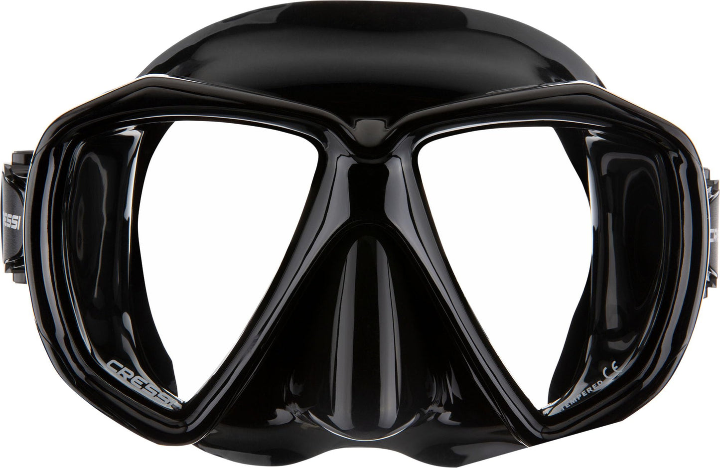 Cressi Set Ranger & Dry - Snorkel Set for Adults, Mask and Snorkel in Practical Case, Black / Black