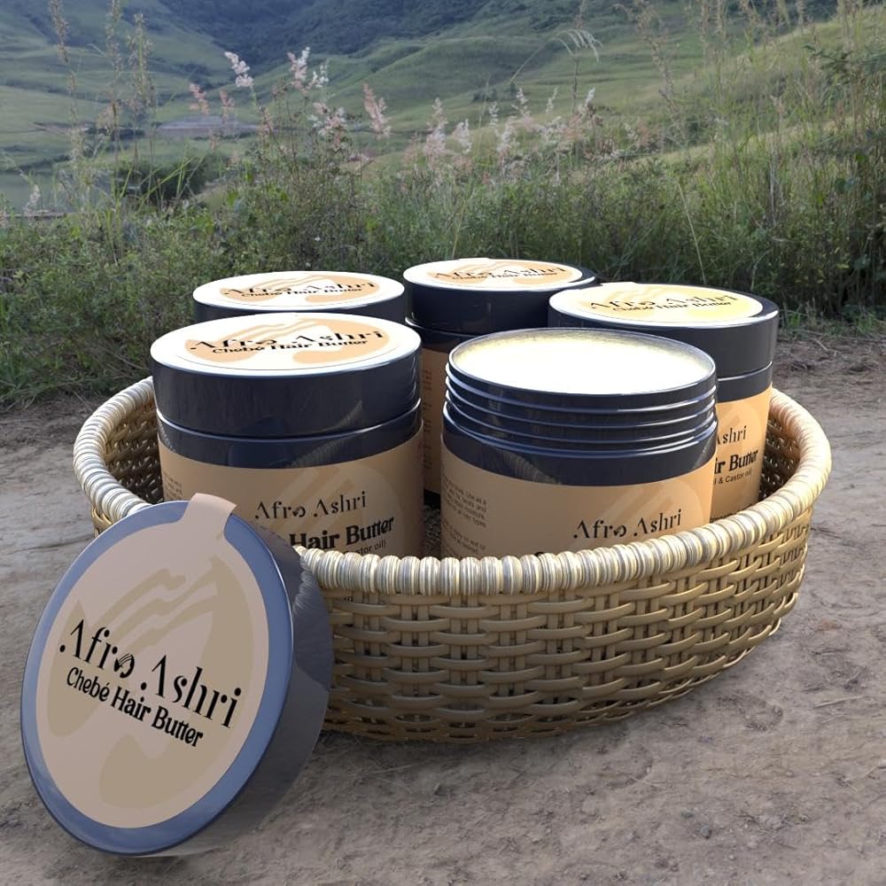 Afro Ashri Chebe Hair Butter for Strengthening & Growth of Natural & Textured Hair 225 g/7.94 oz