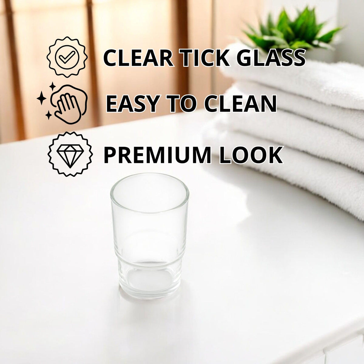 YOSSEE Glass Tumbler – Replacement for Wall Mounted Toothbrush Holder