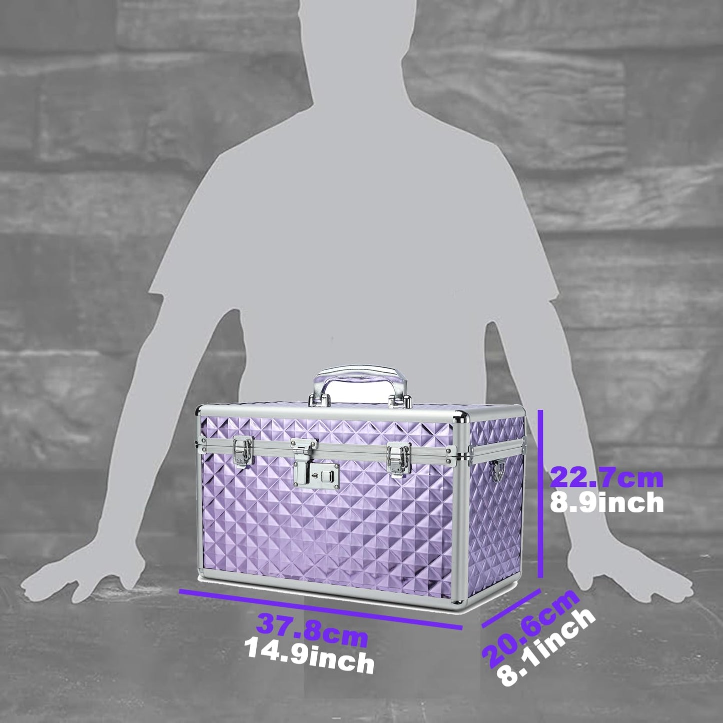HEWEI WORKS Storage Box with Key Lock, Lockable Medicine Storage Box, Empty First Aid Box, Security Lock Box