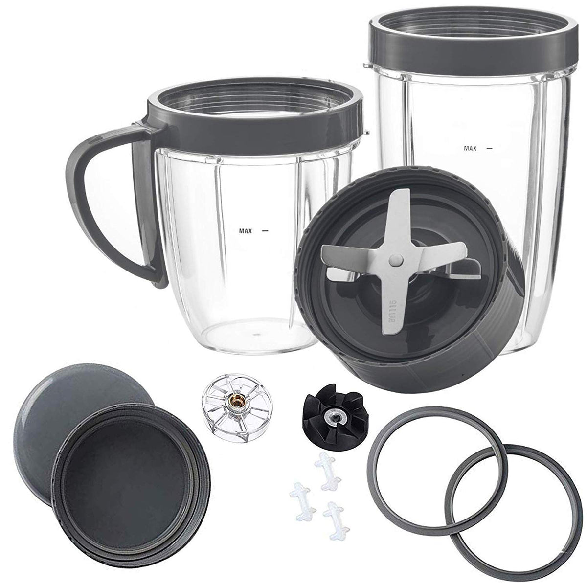 Accessories for Compatible with Nutribullet Blade wilth lids,Gears Set, Cup with Gasket Set Replacement Parts for Compatible with NutriBullet
