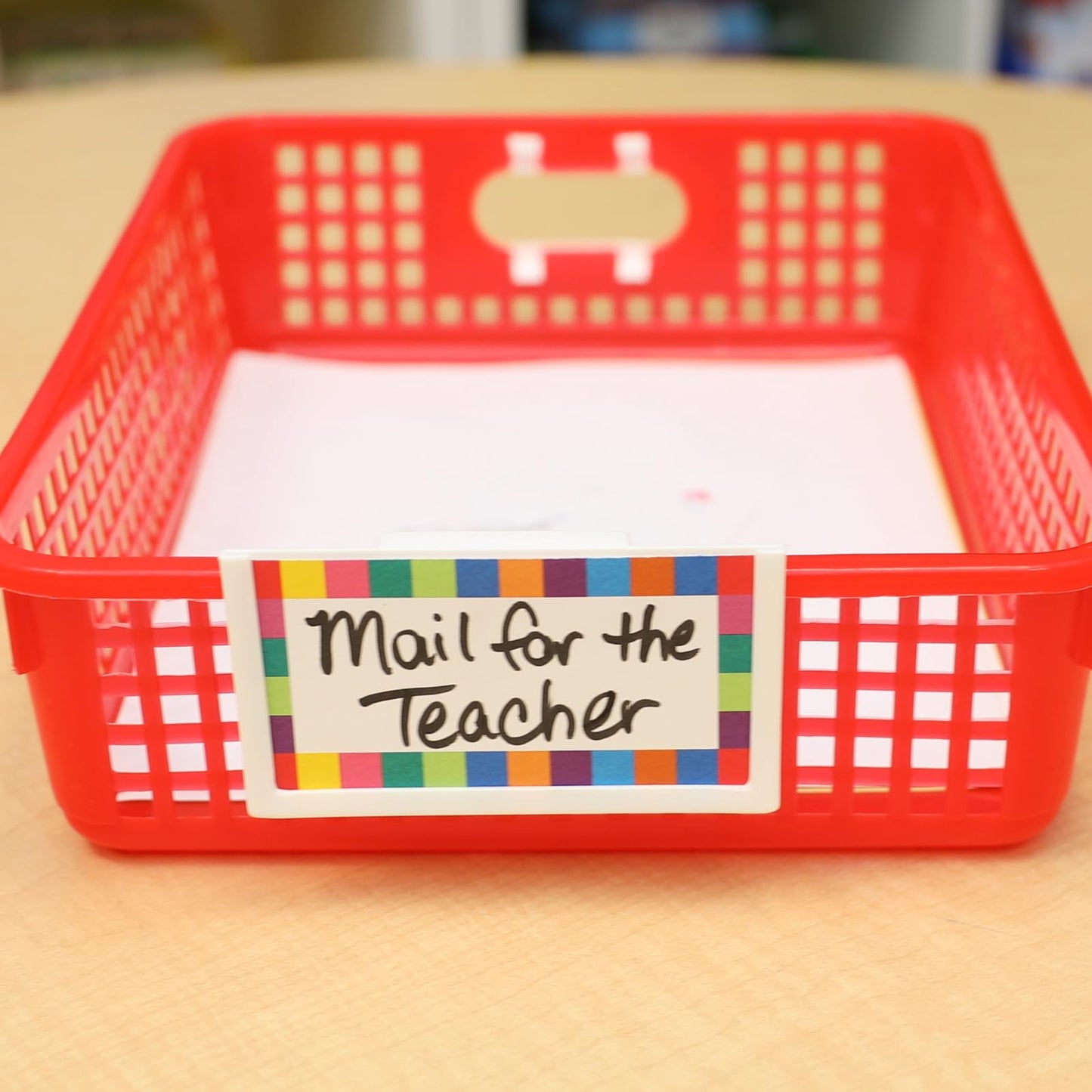 14"x 10" Desktop Paper Storage Baskets - Rainbow Colors