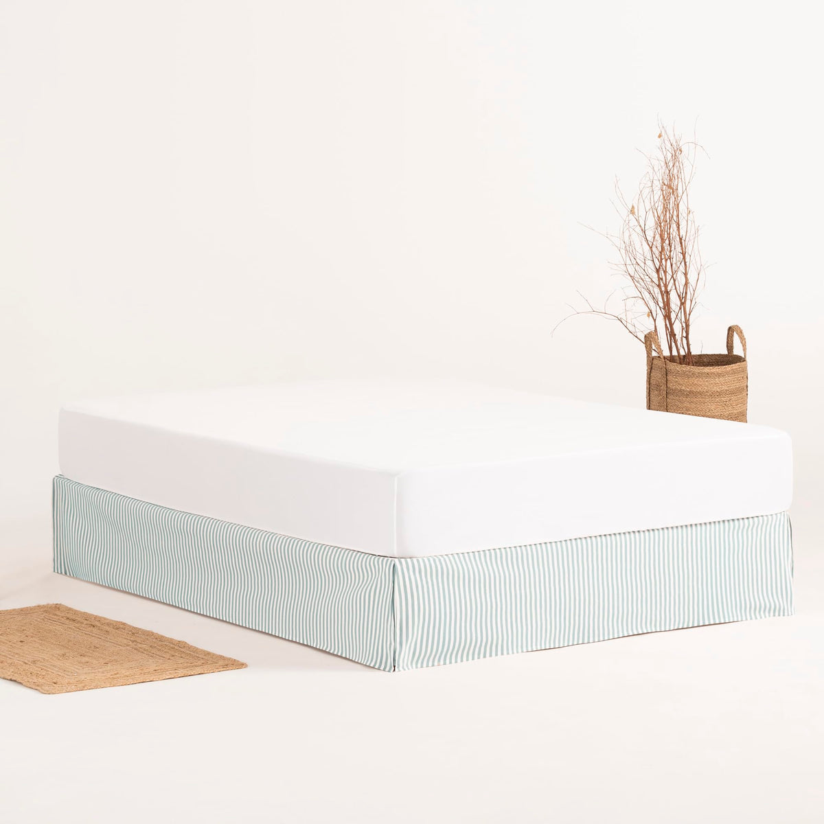 Bed Cover 120 x 190/200 cm Bed Base Cover 120 cm – Water Stripes