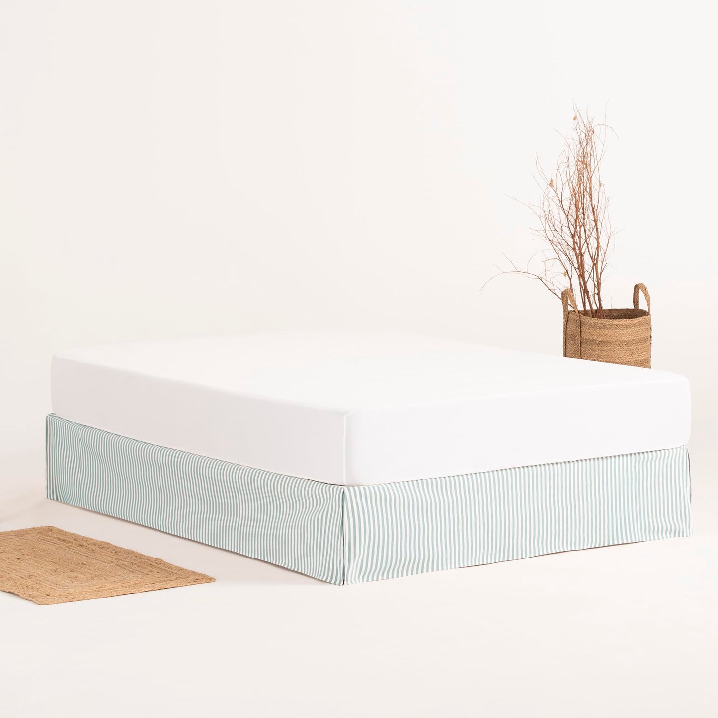 Cover for Bed Base 135 x 190/200 cm Bed Cover 135 cm – Water Stripes