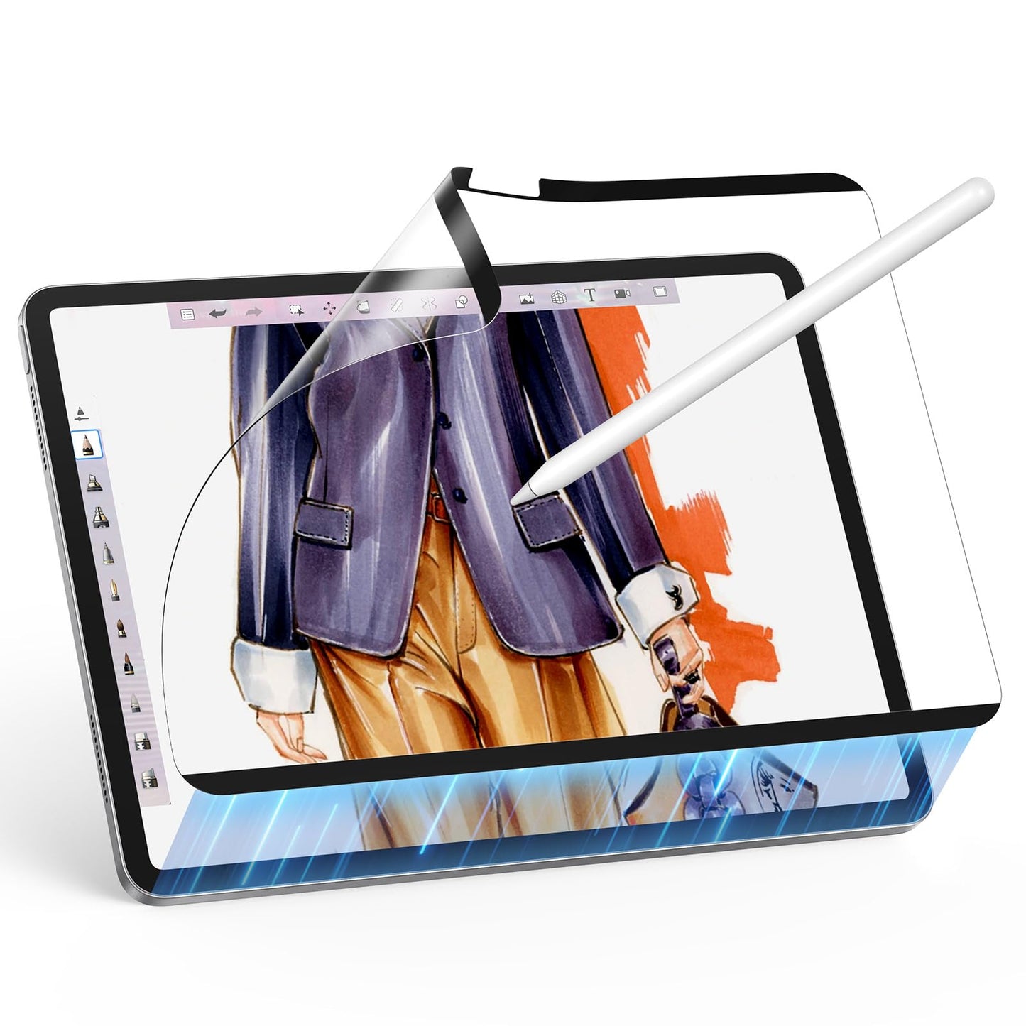 ESR Paper-Feel Magnetic Screen Protector for iPad Air 13 Inch M3/M2 (7th/6th Gen, 2025/2024), Write and Draw Like on Paper, Detachable and Reusable,