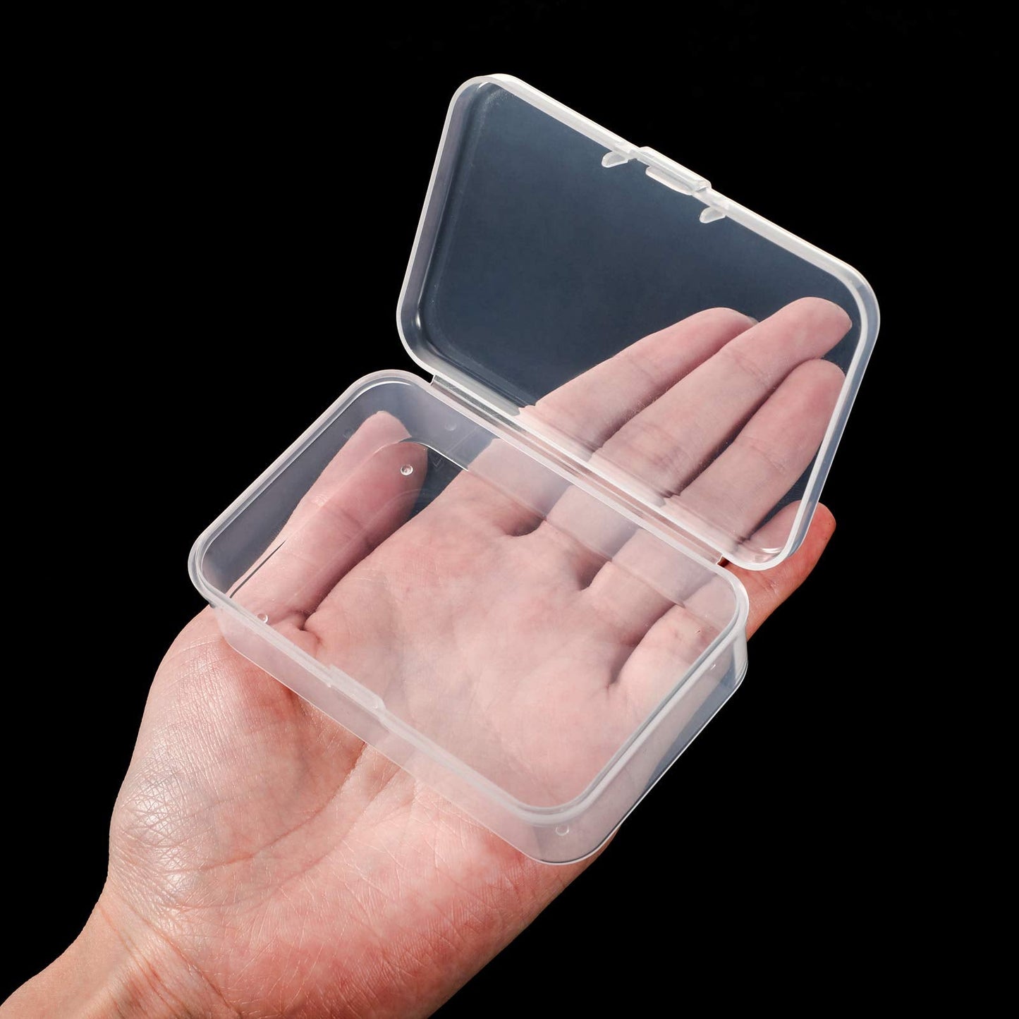 Jetec 6 Pieces Small Clear Plastic Storage Box,3.3 X 2.1 X 1 Inch