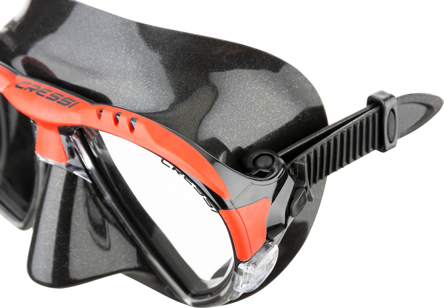 Cressi Matrix Mask - Diving, Apnea and Snorkeling Mask - Soft Silicone, Black/Red