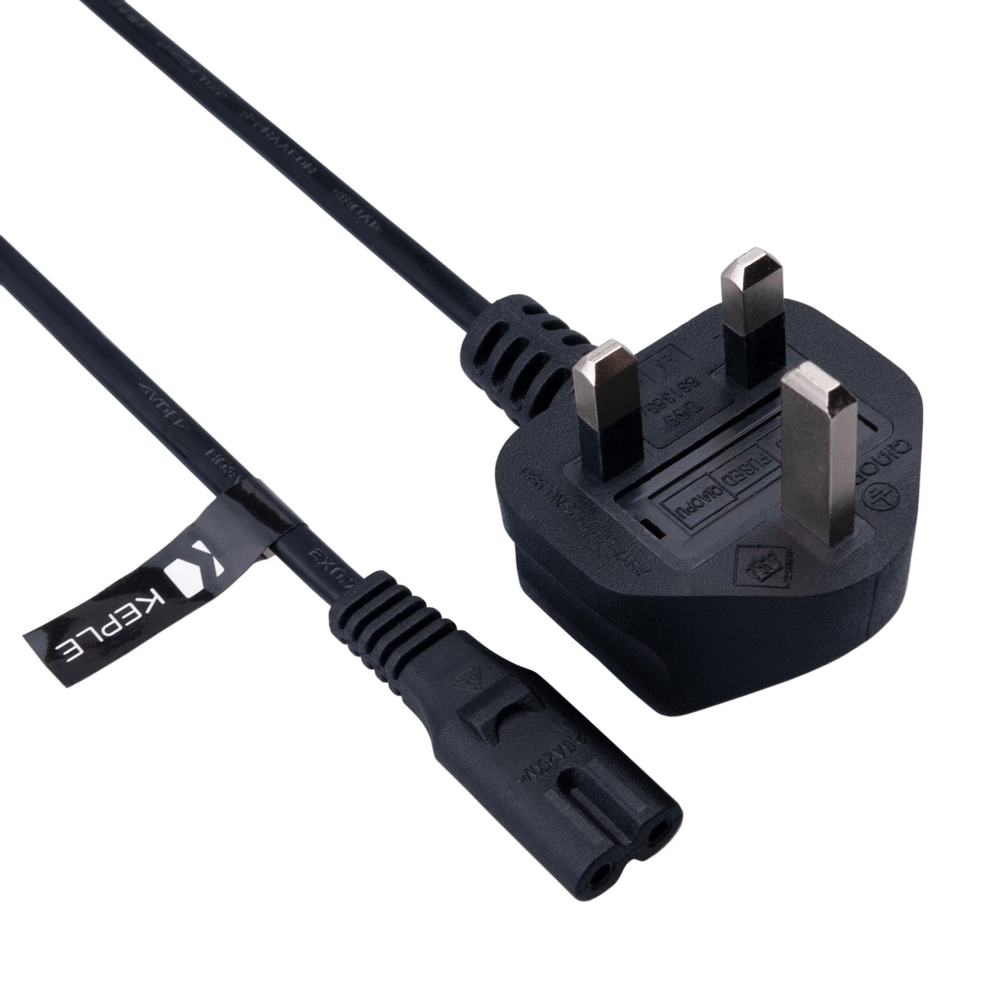 2 Pin Mains Power Lead Fig Figure 8 Cable Compatible with PS4 PS5 Xbox Samsung Toshiba Panasonic JVC Philips LG Sharp Sony TV Canon Pixma HP Brother