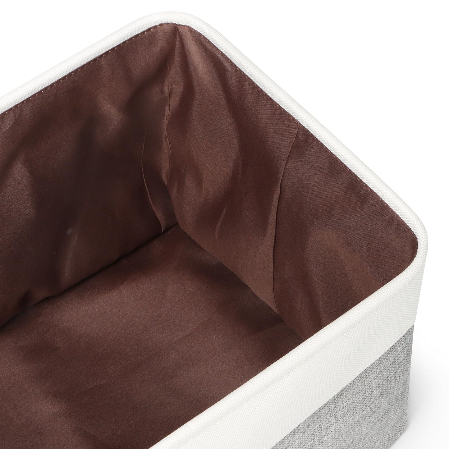 KEEGH Fabric Storage Baskets Set of 3, 17 Inch Storage Boxes for Shelves