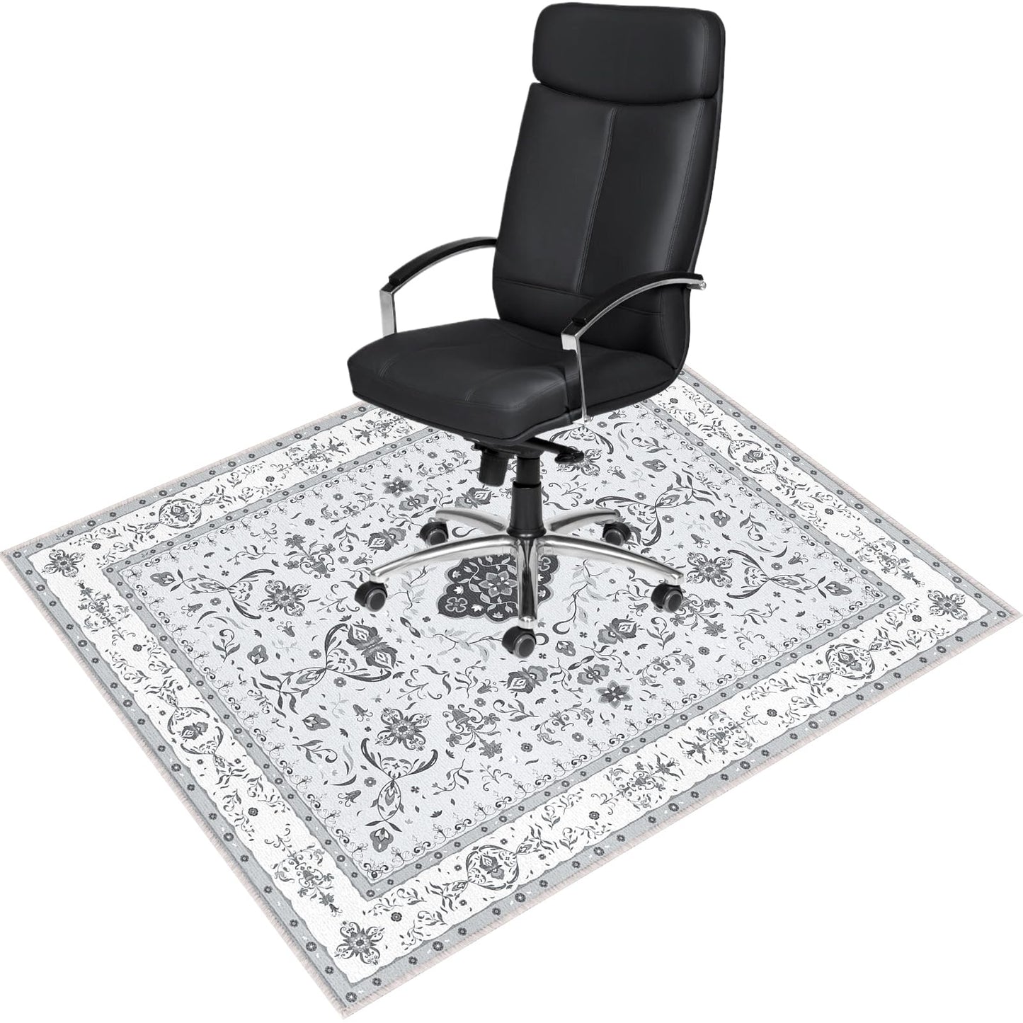 Office Chair Mat for Hardwood Floor: 36x48 Inch Low Pile Desk Chair Mat for Rolling Chair - Non Slip Dirt Resistant & Machine Washable
