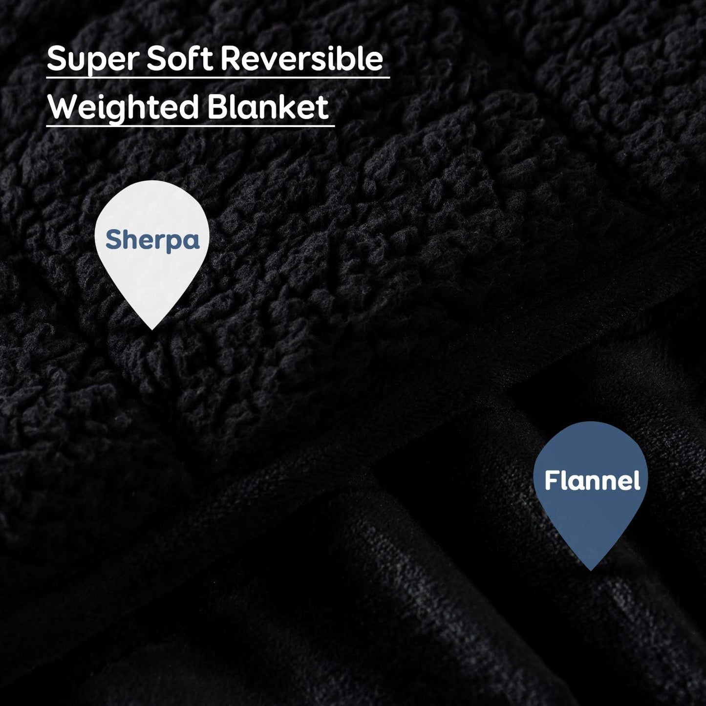Sivio Weighted Blanket for Adult, 7kg Sherpa Heavy Throw with Fleece Reversible, Queen Size, Weighted Blanket for Men and Women Deep Sleeping,