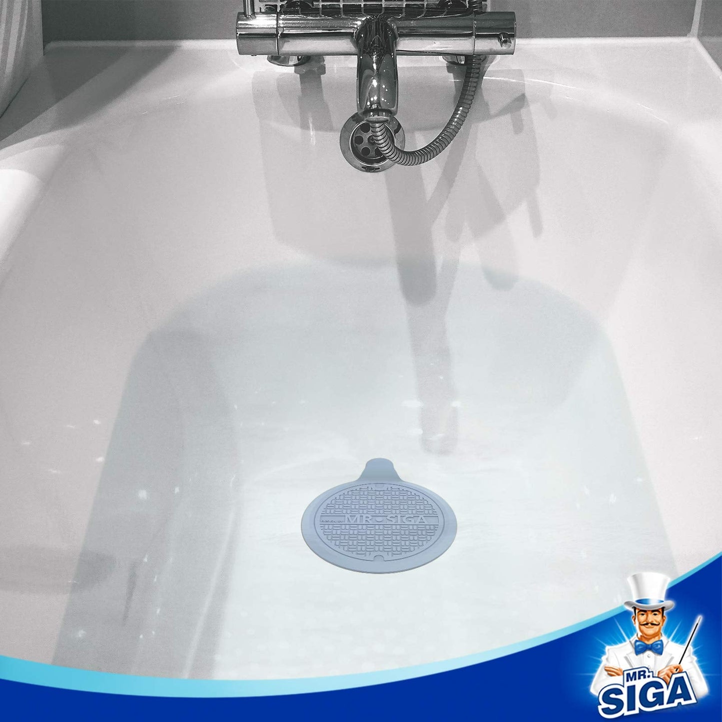 MR.SIGA Silicone Bathtub Stopper, Drain Stopper for Shower, Sink, 3 Pack