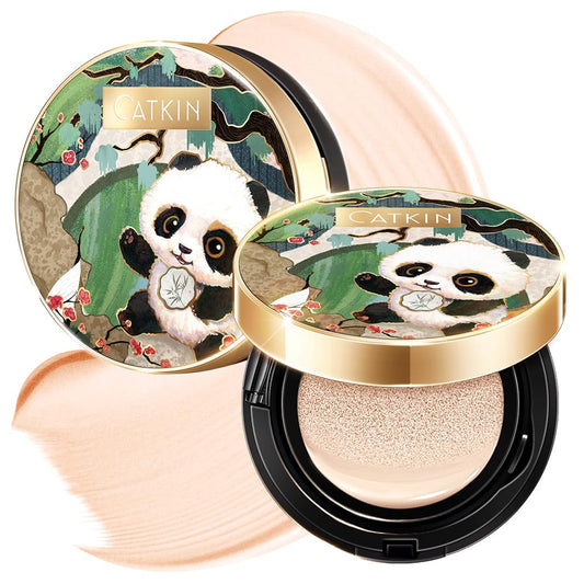 CATKIN Panda Land Foundation Full Coverage, Breathable Cushion Foundation with Nourishing and Long-wearing Formula for Sensitive Skin, Sheer