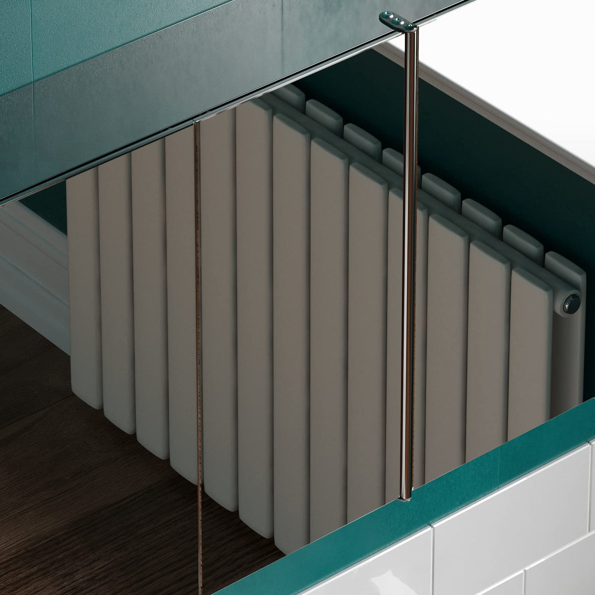 Bath Vida Tiano Bathroom Cabinet Triple Mirror Wall Mounted Stainless Steel Modern Storage Cupboard
