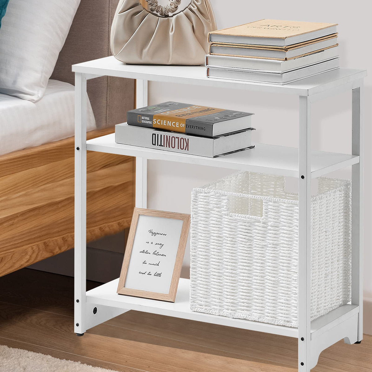 Vagusicc Wicker Storage Basket, Wicker Organizer Bins with Handles for Shelves Foldable Storage Cubes Storage Baskets for Gifts for Organization &