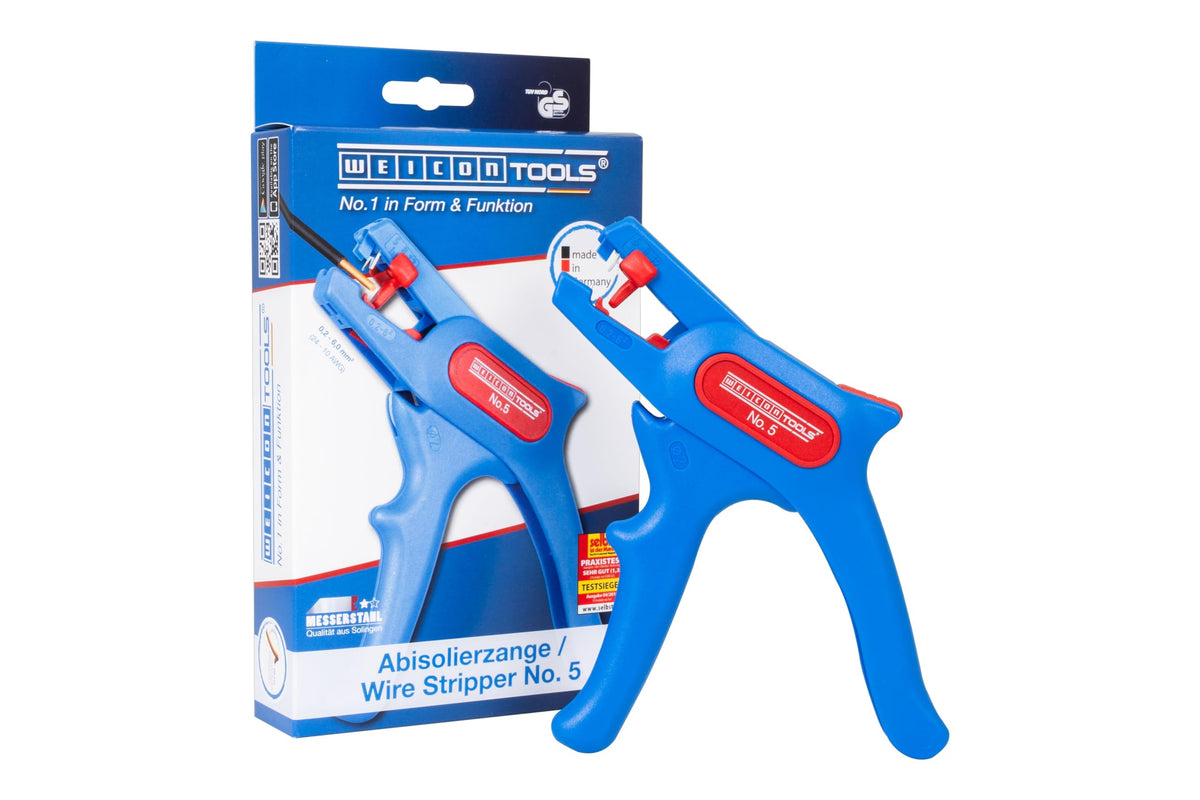 WEICON Tools Automatic Wire Stripper No. 5, Wire Stripper for Cables from 0.2-6 mm?, Side Cutter, Made in Germany