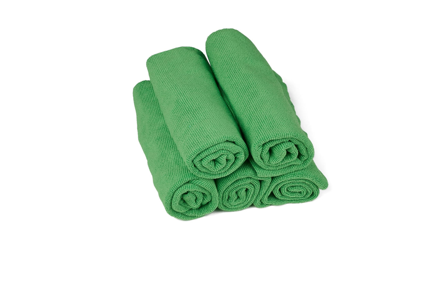 Kavalier ProClean Set of 5 Microfiber Towels, Ceramic Smooth Model - 41x41cm, 320gsm, 80% Polyester, 20% Polyamide - Green