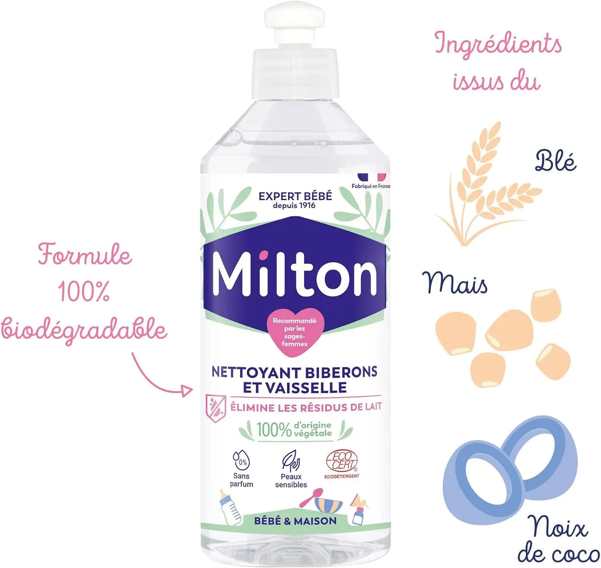 Milton Antibacterial Cleaner Kills Bacteria Germs & Viruses 500ml