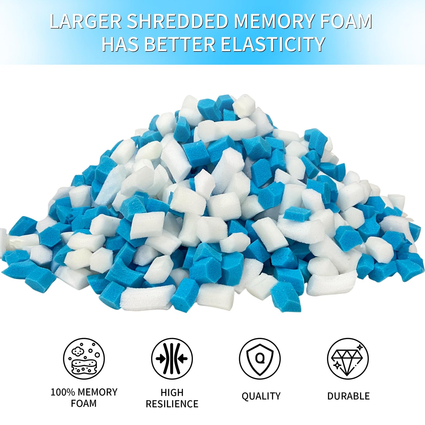 HONEHO 13.2KG Shredded Gel Memory Foam Filling Bean Bag Chair Filler