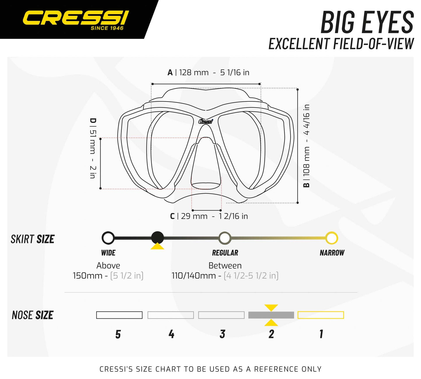 CRESSI Big Eyes+Alpha Ultra Dry Combo Black/Azure - Combo Set Mask + Snorkel UD for Diving and Snorkelling, Black/Azure, One Size, Adults