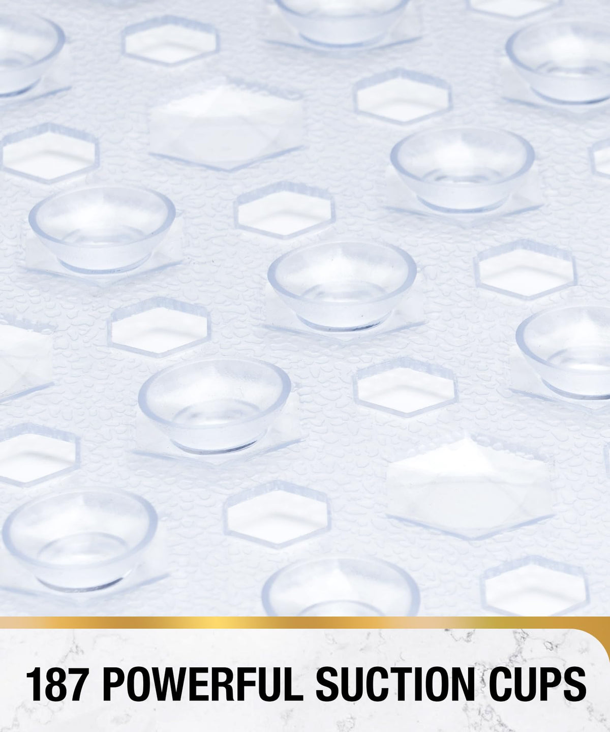 HITSLAM Bath Mat Non Slip Anti Mould, 89 x 40 cm Long Non Slip Shower Mat for Inside Shower