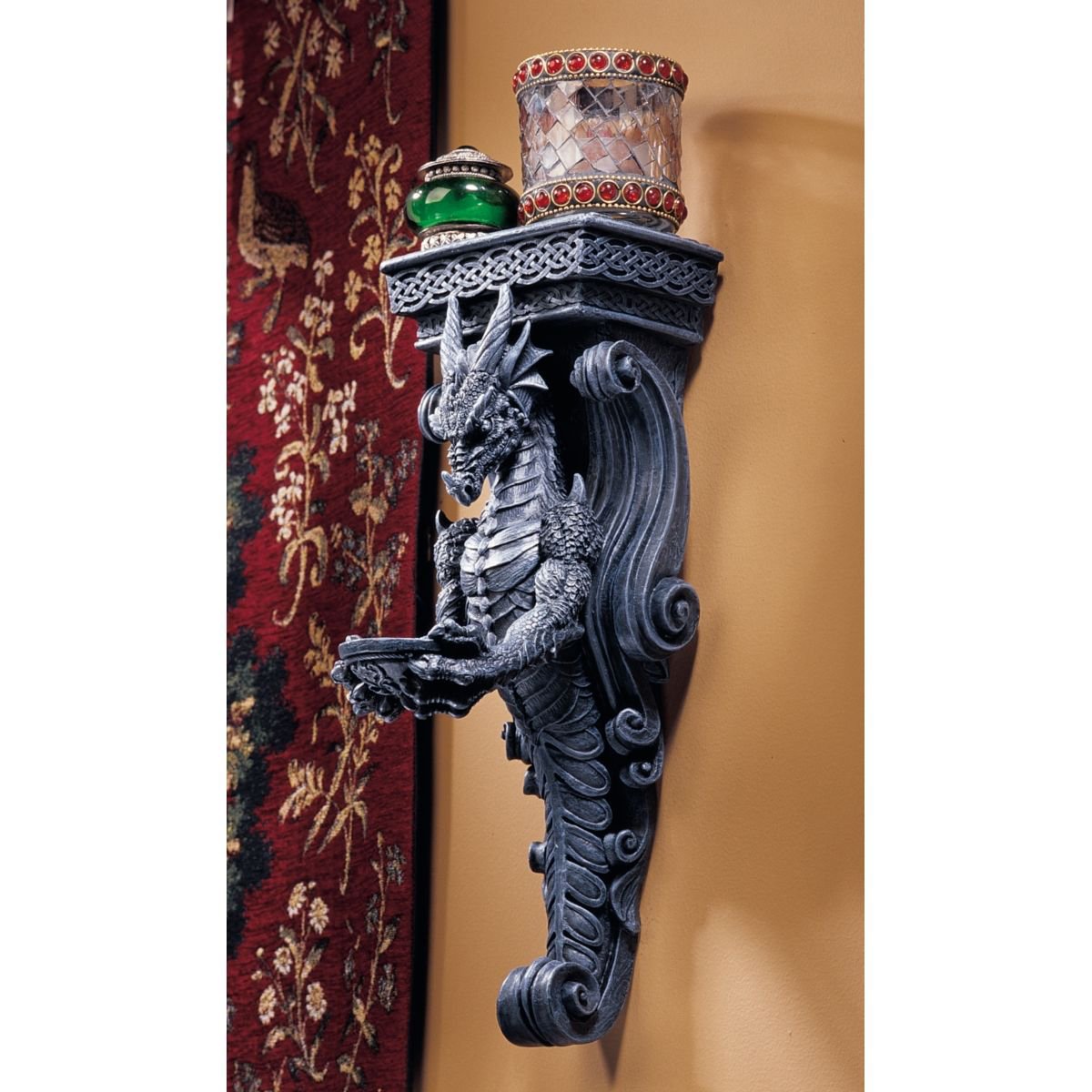 Design Toscano CL3826 Dragons of Darkmoor Castle Wall Caryatid, 14 Inch