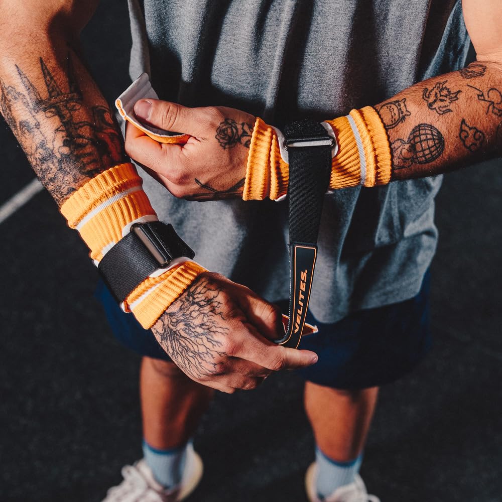 Velites I Quad Pro Orange I Professional Grips for Cross Training or Gymnastics I Suitable for Any Surface I Use with Magnesium I Include Fabric