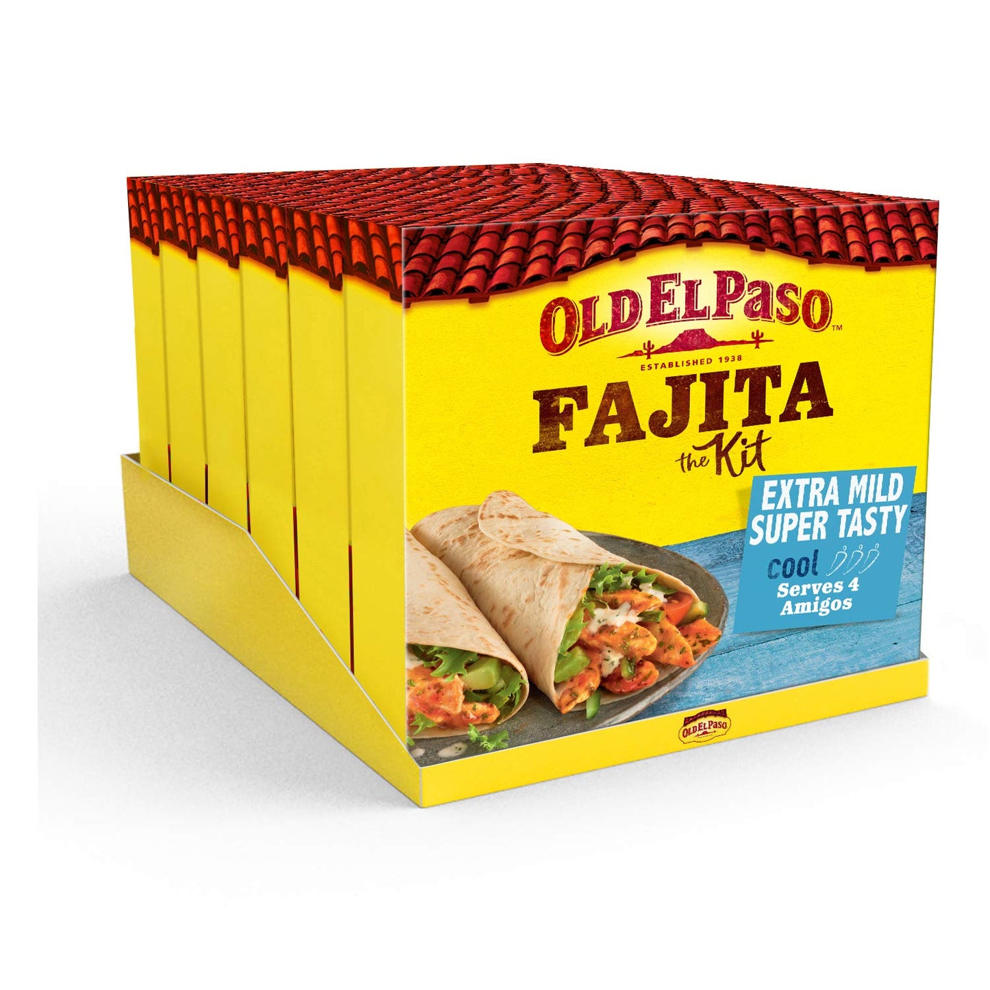 Old El Paso Extra Mild Super Tasty Fajita Kit 476 g (Pack of 6)