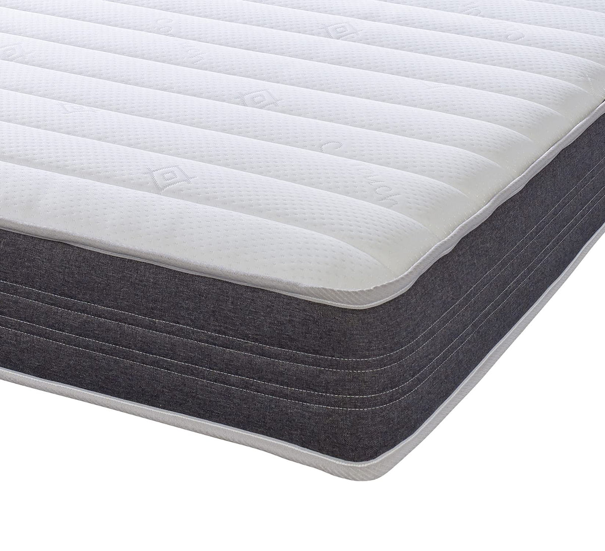 Extreme Comfort Sirocco Airflow Grey 18cms Deep Hybrid Spring & Memory Fibre Mattress, 4ft Small Double (4ft x 6ft3, 120cm x 190cm)