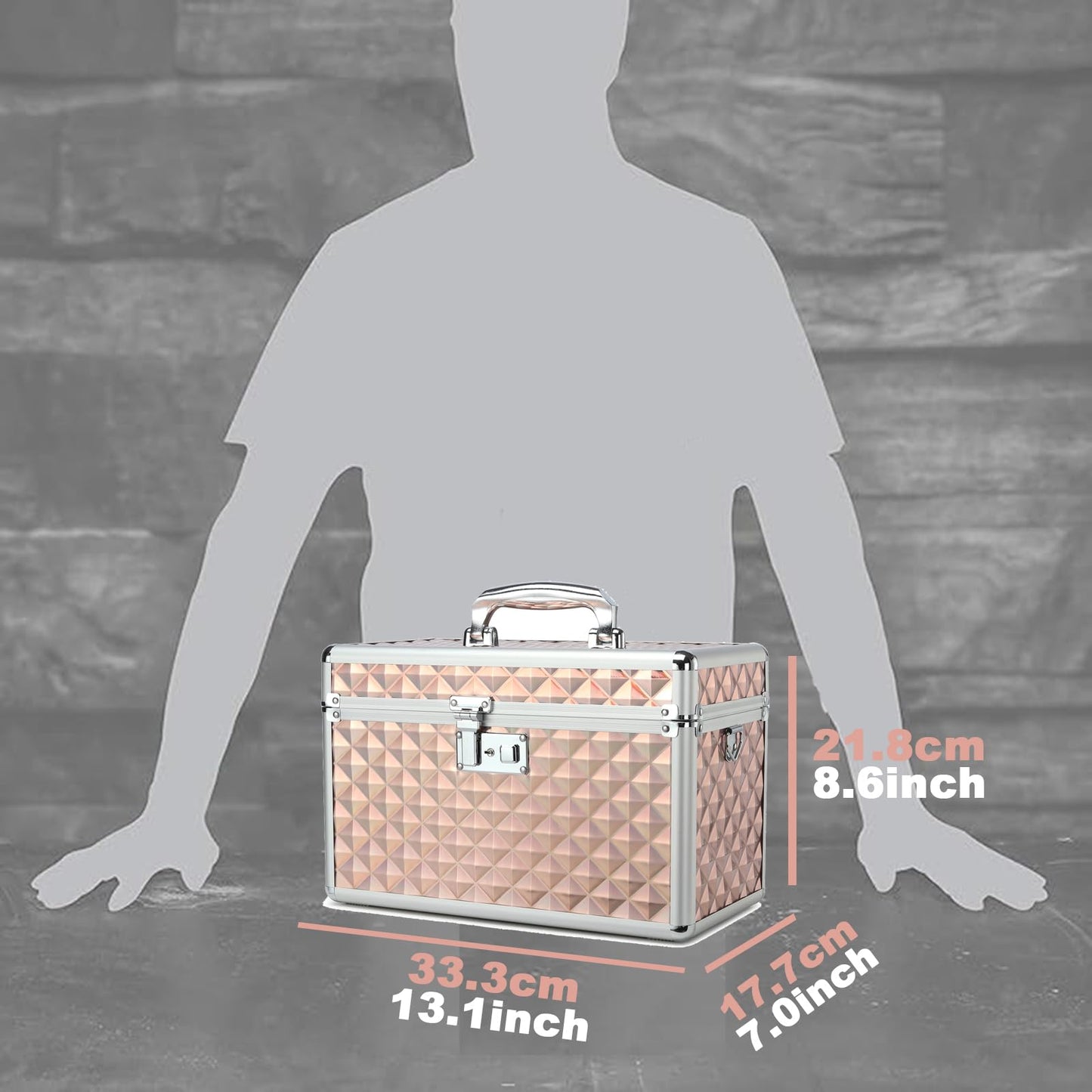 HEWEI WORKS Medication LockBox with Key, Lockable Medicine Storage Box, Security Lock Box, Medical Organizer