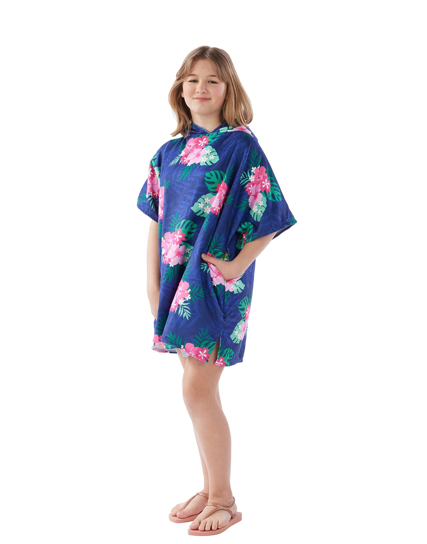DRYMEE Officially Licensed Wearable Hooded Towel | For The Beach Or Pool | Perfect For Kids Aged 7-12 Years, One Size Suggested Height 85cm+