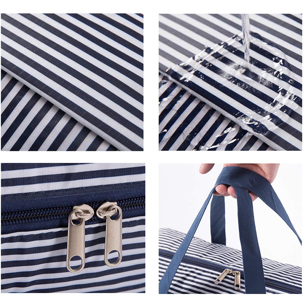 Waterproof Thick Large Storage Bag 600D Oxford Organizer (Blue, Small)