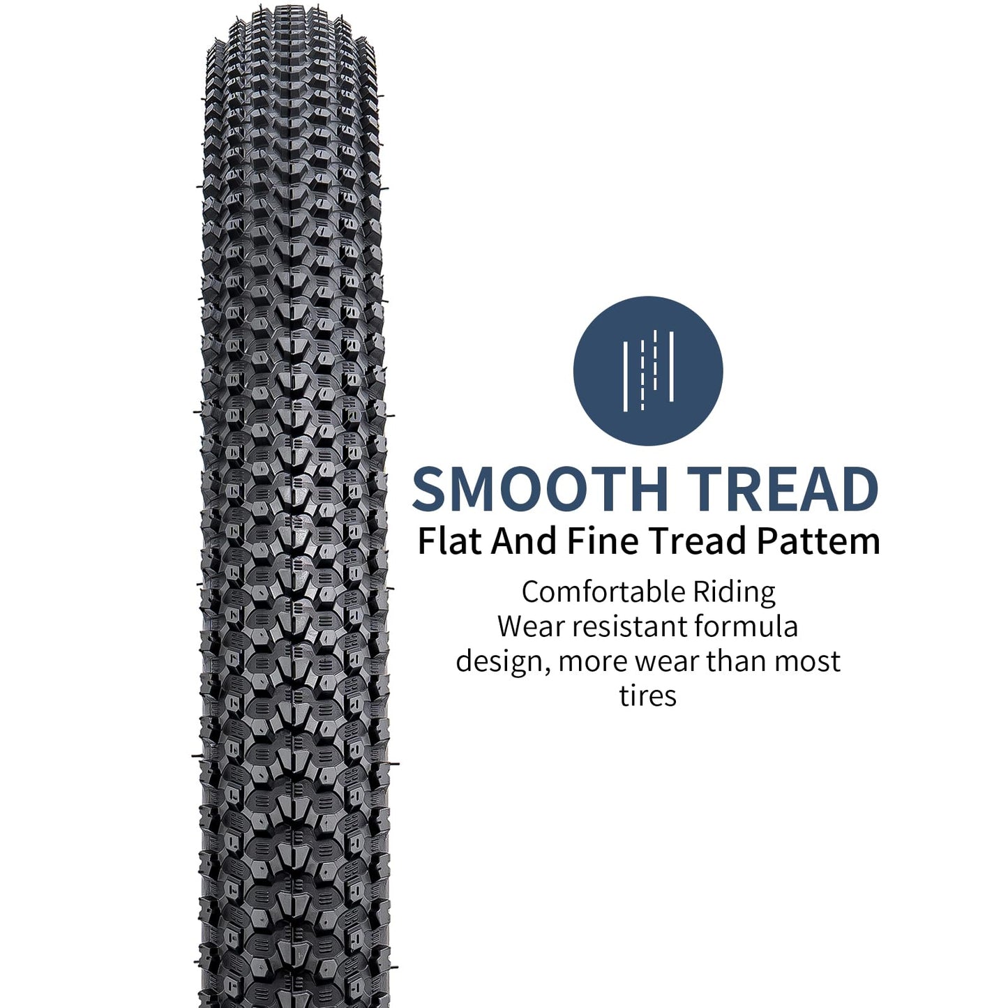 YunSCM 2-PCS 24" Bike Tyres 24x1.95 and 24" Heavy Duty Bike Tubes Schrader Valve AV32mm Compatible with, 50-507 24x1.85 24x1.90 24x1.95 24x2.0 MTB/Off