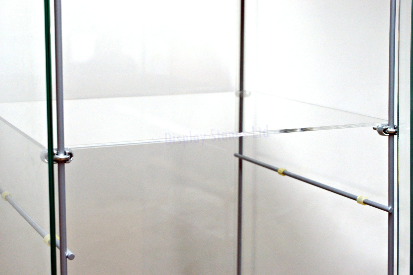 Display Stands Set of 4 Extra Acrylic Shelves with Brackets to Fit I kea De tolf Cabinet (DSA/IK-x4FBA)