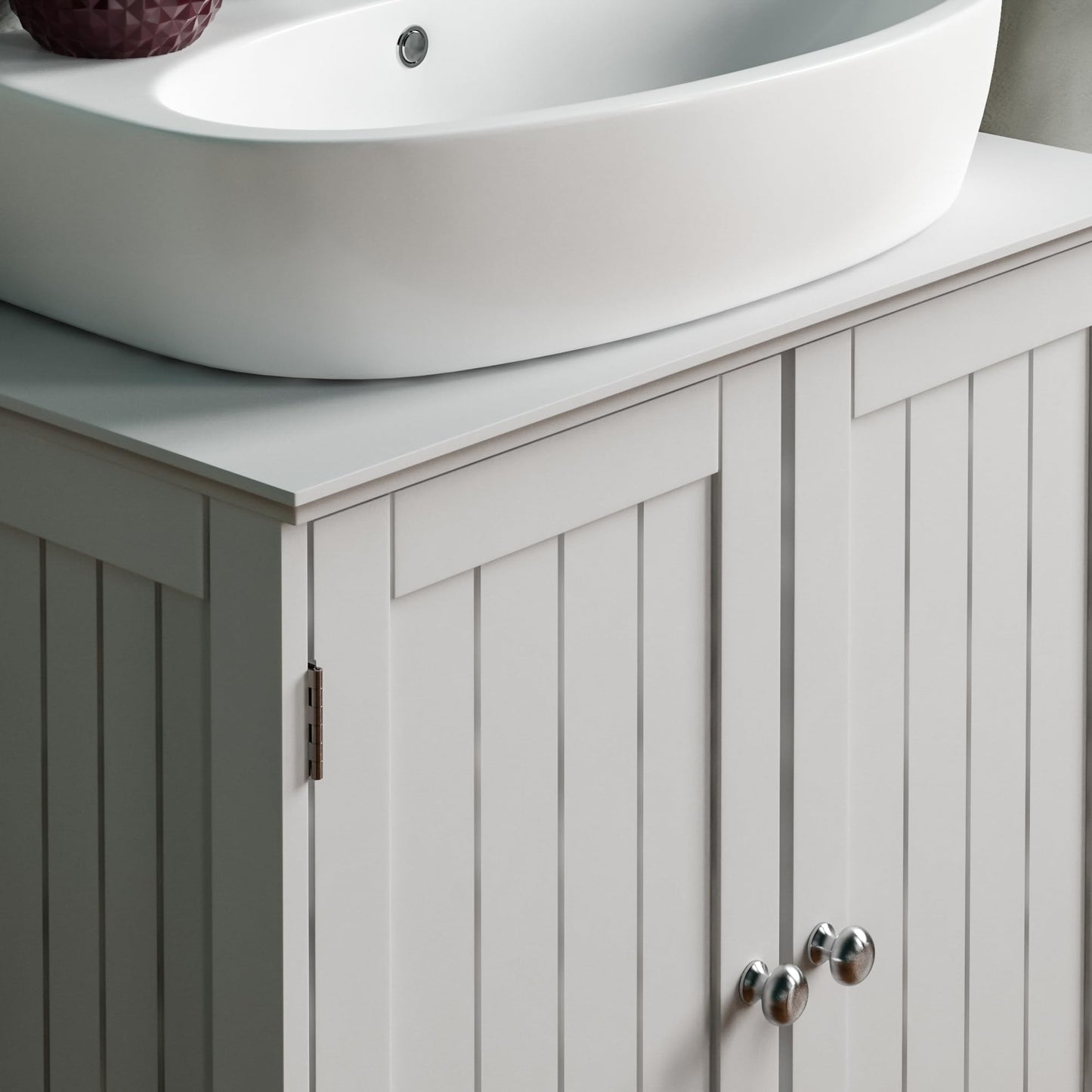Bath Vida Priano Under Sink Bathroom Cabinet Floor Standing Storage Cupboard Basin Unit, White