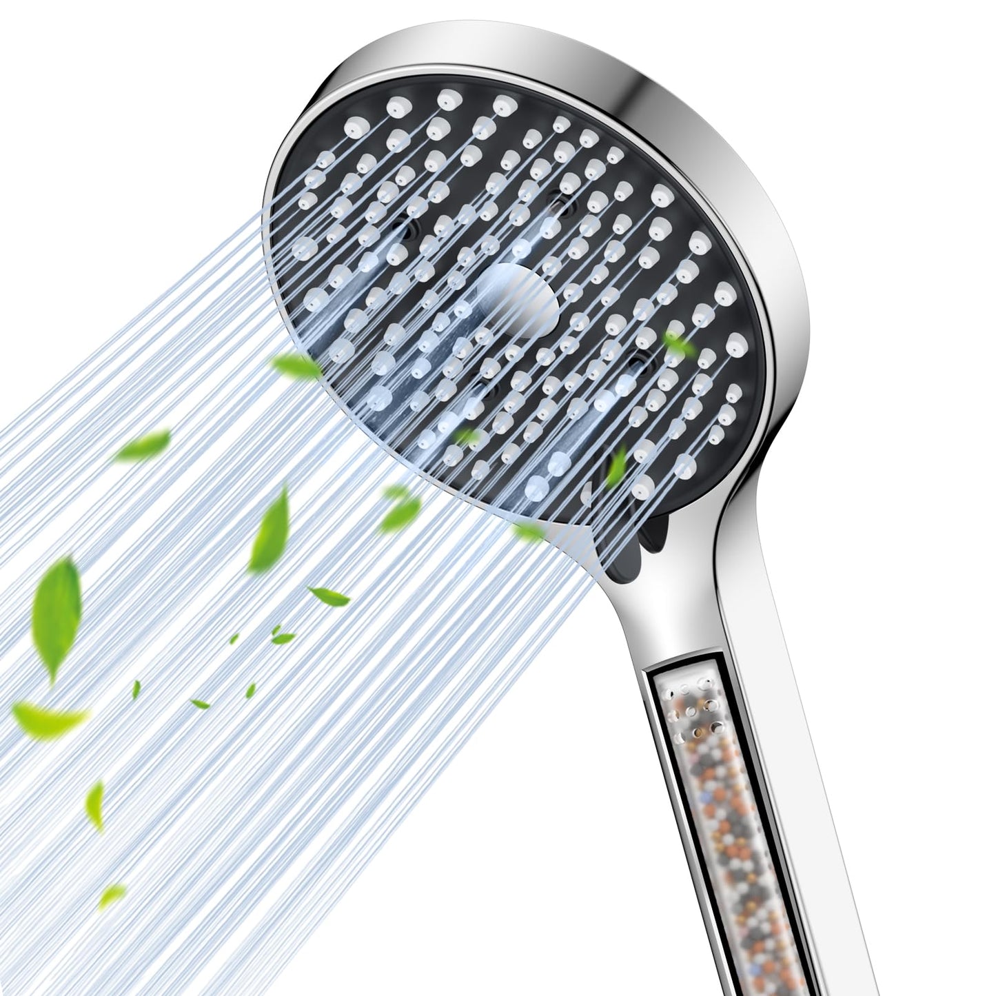YEAUPE Shower Head with Filter,Powerful Flow Shower Heads High Pressure 6 Modes Pressure Boosting Handheld Showerhead for Low Water Pressure Electric