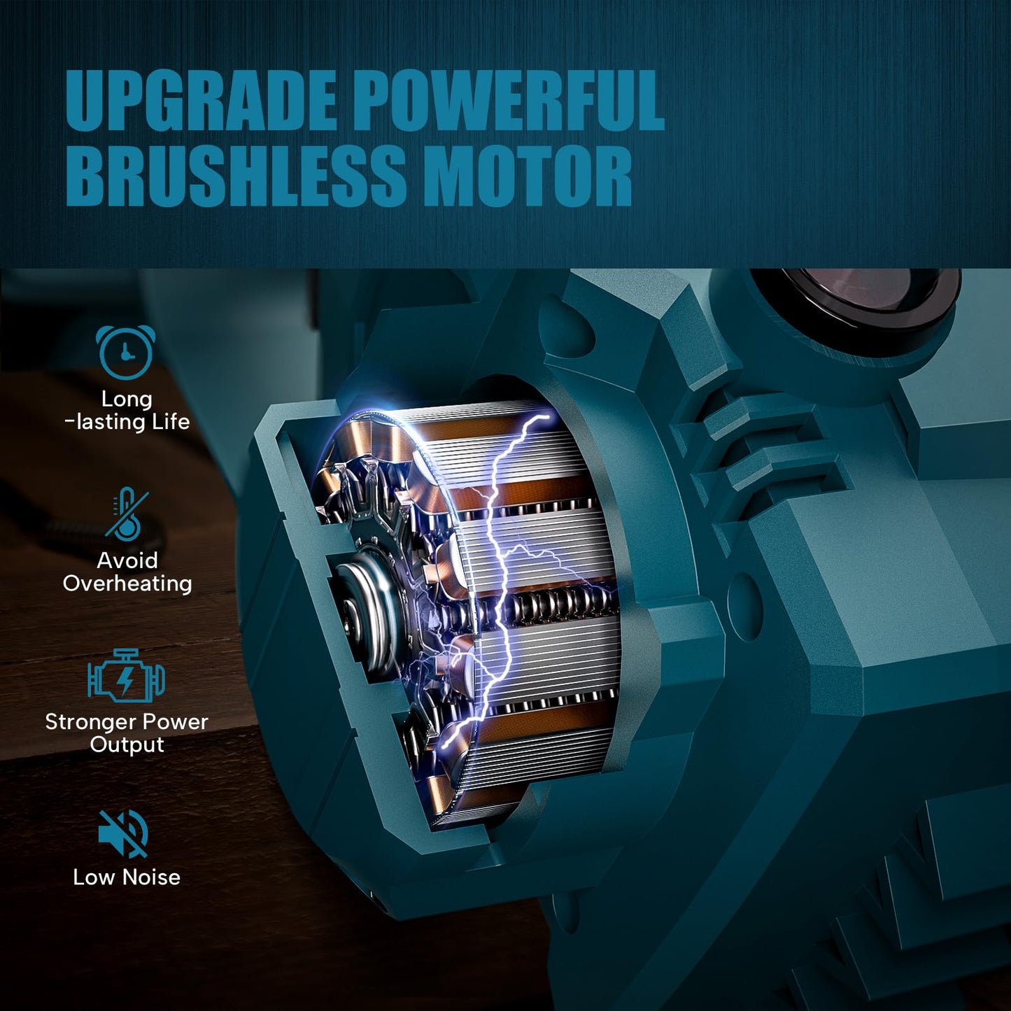 MIRTHBUY Mini Chainsaw Cordless 6&8 Inch,Chainsaw Electric Brushless,Upgrade Lubrication System,fit for Makita 18V,Portable Saw for Garden Courtyard