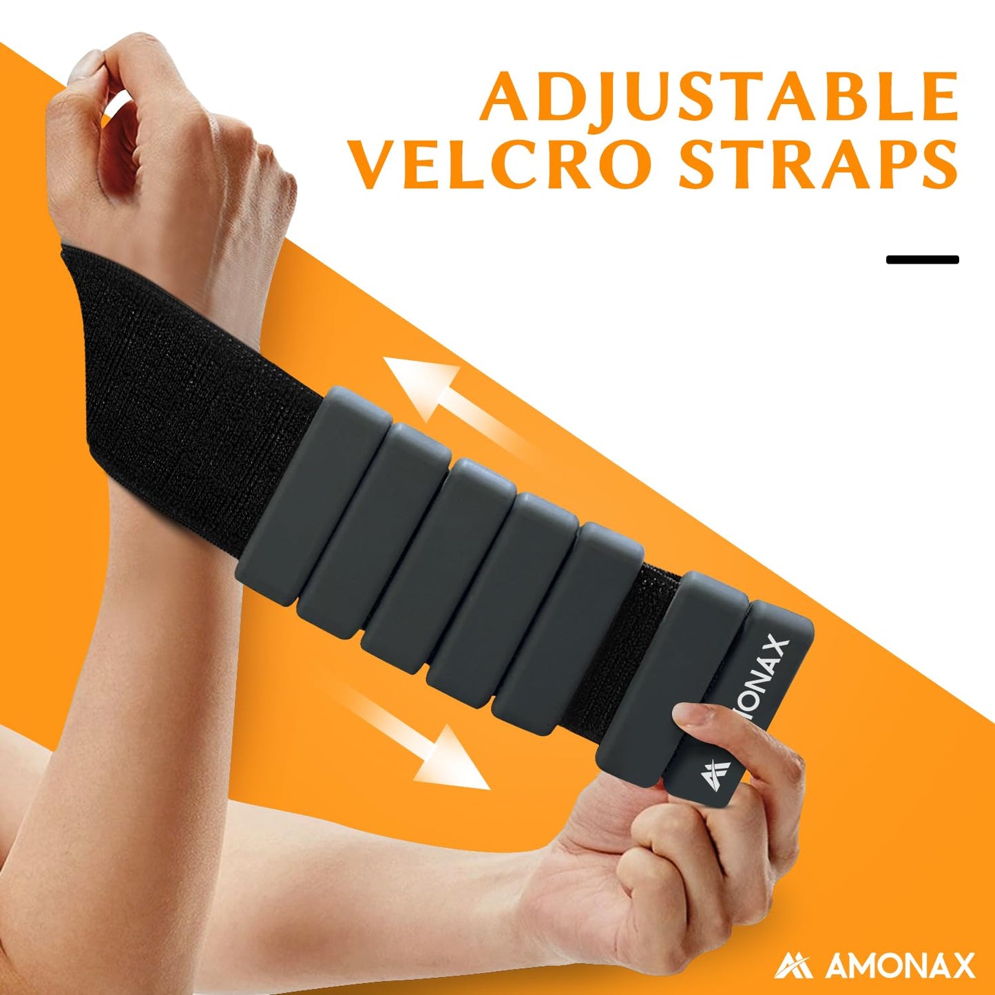 Amonax Adjustable Ankle and Wrist Weights Set, Fitness Leg Weights for Women Men, 1lb/2lb Pair for Strength Training, Pilates Weights Running Swimming