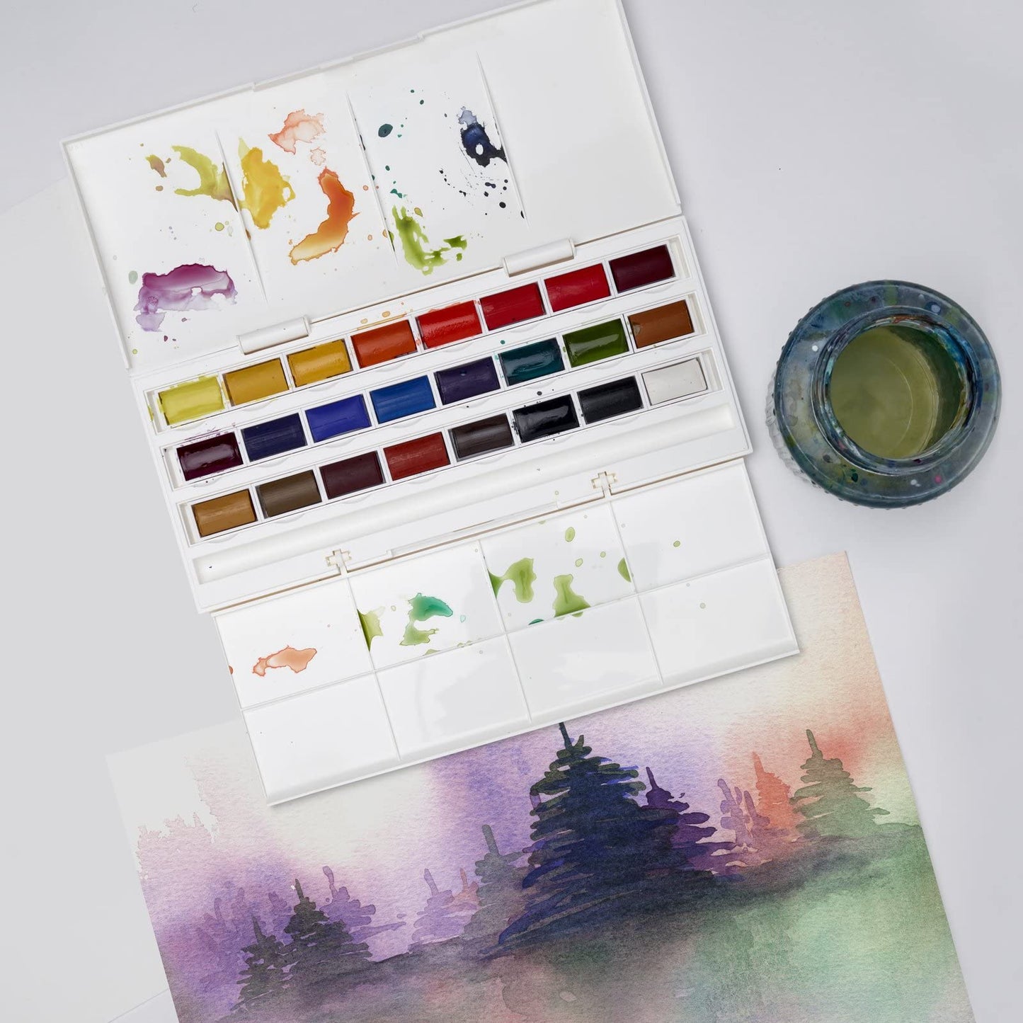 Winsor & Newton, Cotman Watercolour, 'Whole Pan Studio Set' , 24 x Whole Pans.