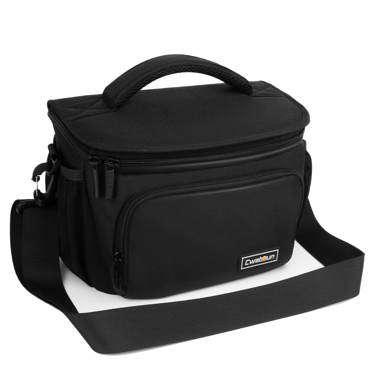 Cwatcun Compact Camera Bag Single Shoulder Crossbody Bag Camera Case Compatible for Canon Nikon Sony SLR DSLR Mirrorless Cameras and Lenses Water
