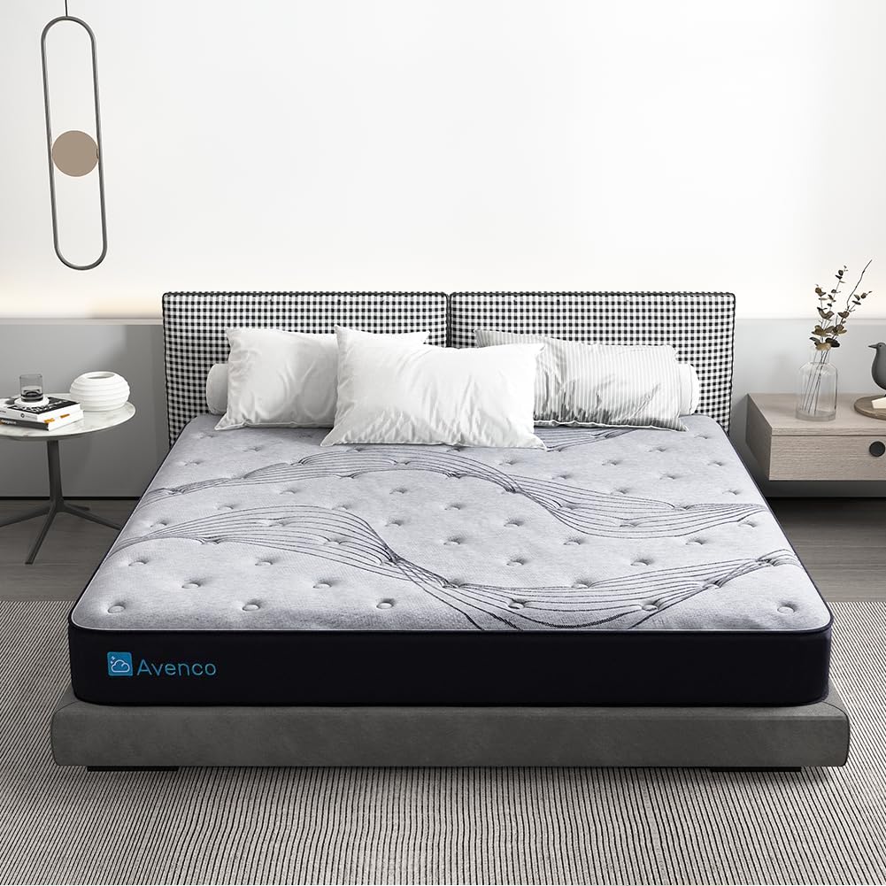 Avenco 8.5 Inch 4FT Pocket Sprung Hybrid Mattress, Firm Feel Small Double Mattress
