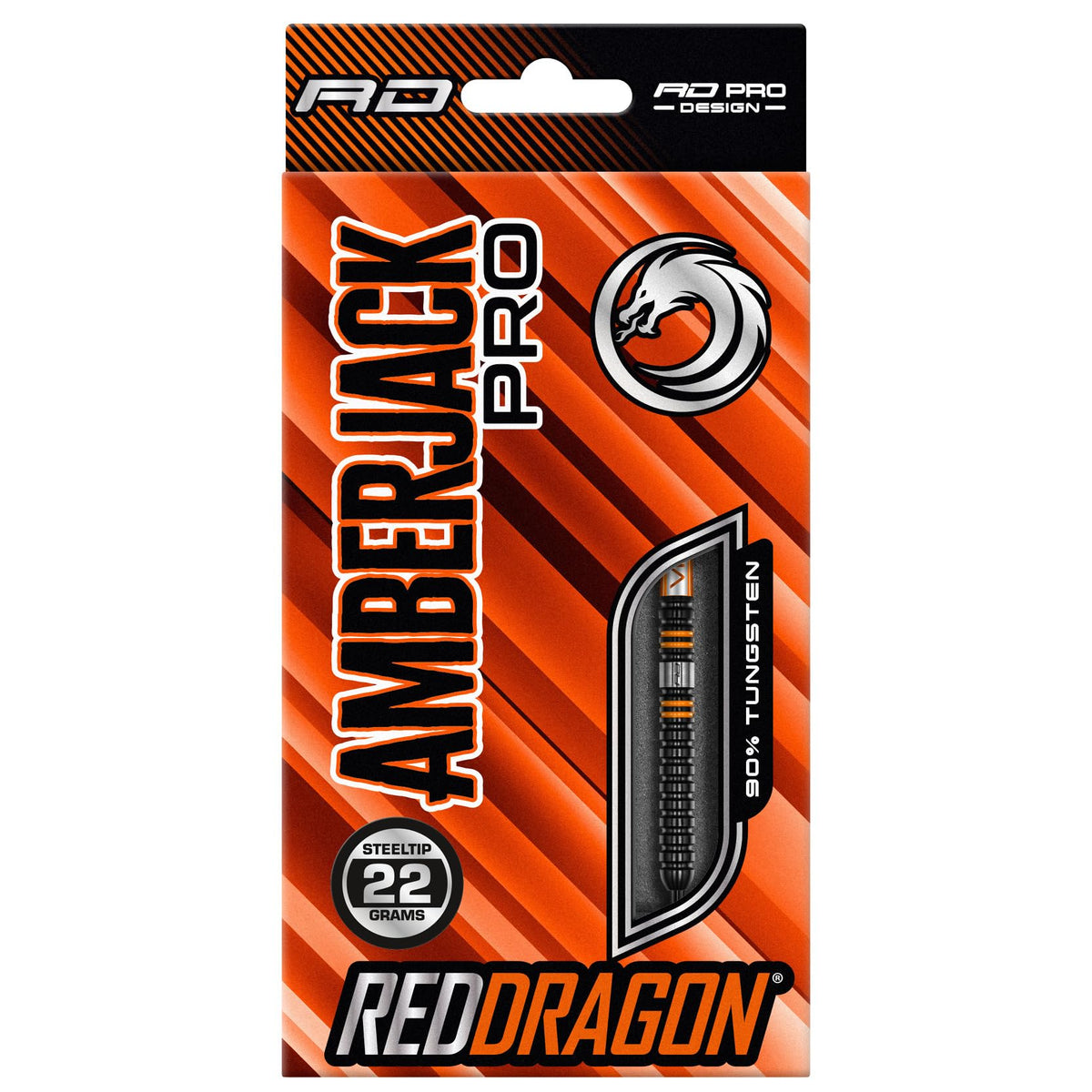 RED DRAGON Amberjack Pro 1 22 Gram Premium Tungsten Darts Set with Flights and Stems