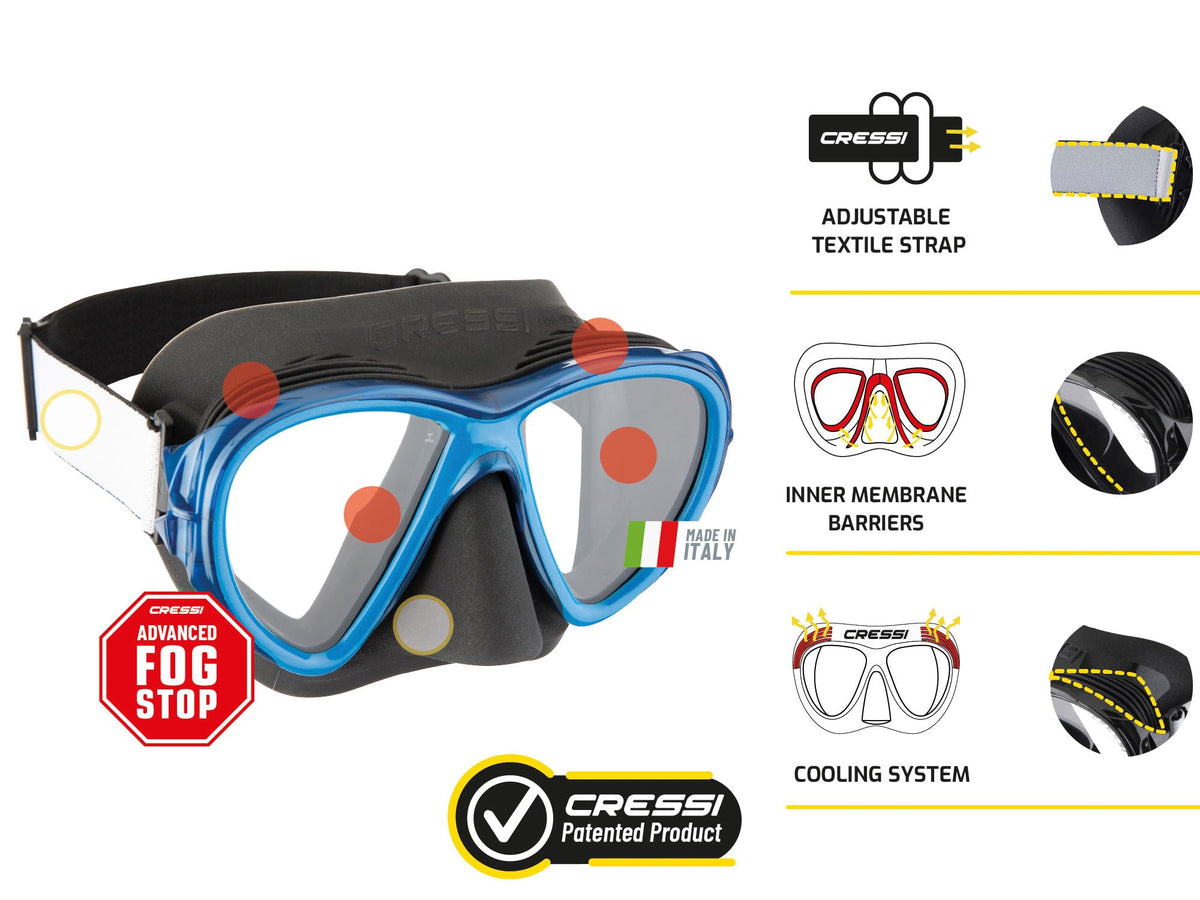 Cressi Fiji Mask - Diving & Snorkelling Mask, One Size, Unisex Adult