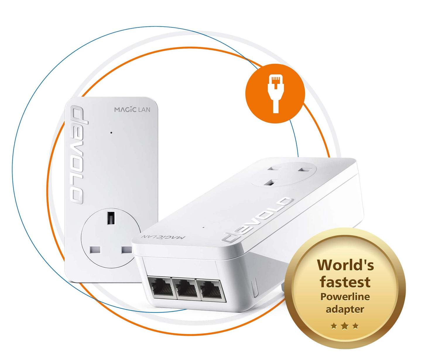 devolo Magic 2-2400 Lan Triple Starter Kit: (Up To 2400 Mbps For Your Powerline Home Network, 3x GB Lan Ports, Ideal For Online Gaming, 4k/8k Uhd