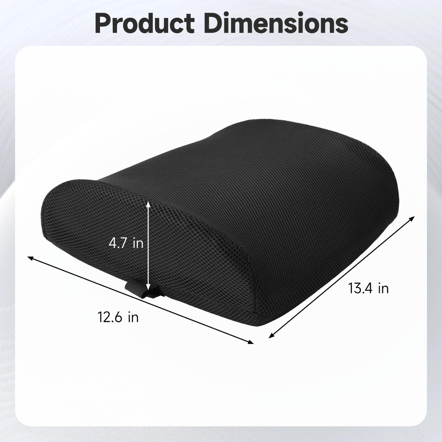 yeesport Memory Foam Lumbar Support Cushion, Back Cushion with Breathable Mesh Cover, Ergonomic Back Support Pillow for Office Chair, Car Seat