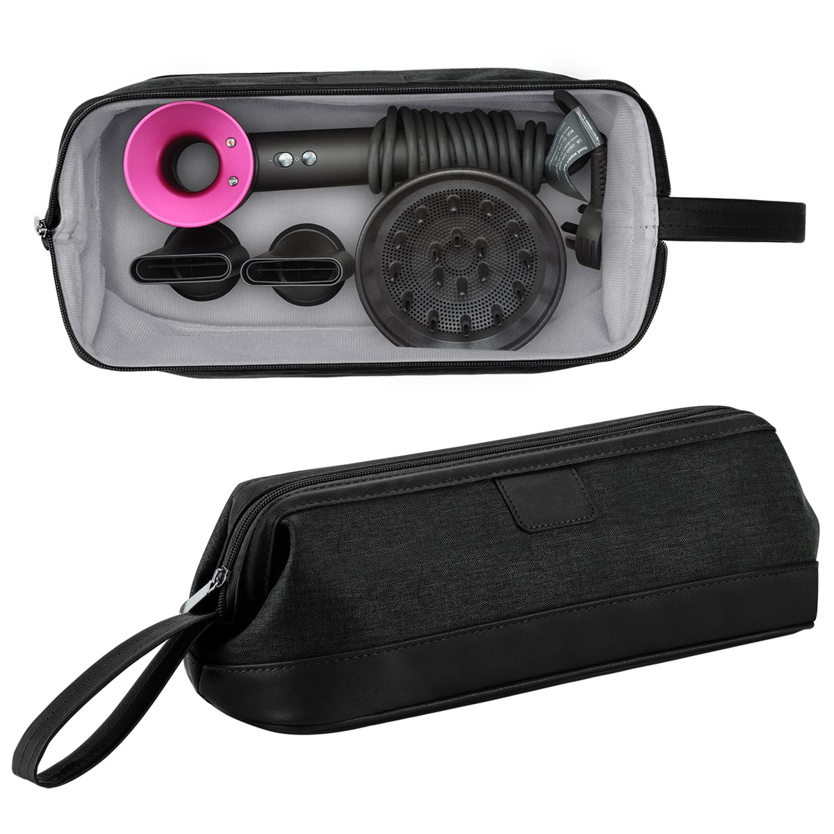 Kyrio Hair Dryer Universal Zipper Storage Bag Compatible with Dyson Supersonic Hair Dryer Dyson Airwrap Styler Accessories, Travel Portable Cosmetic