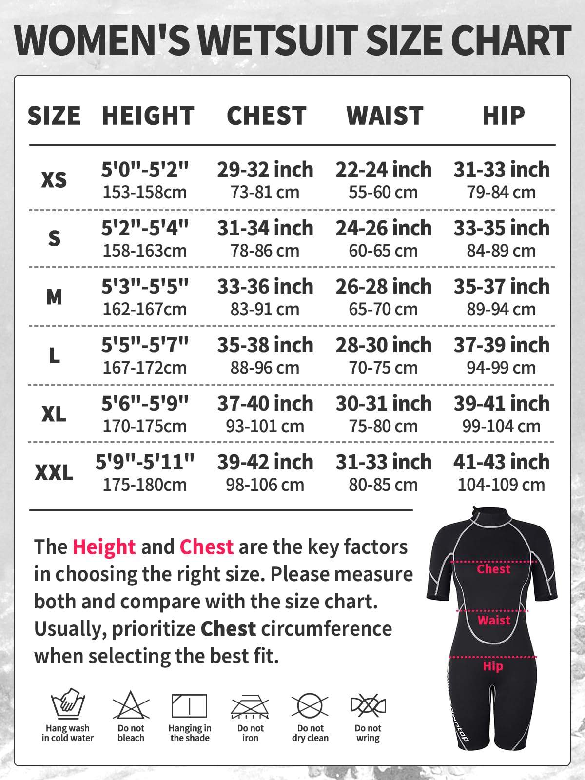 Owntop 3/2mm Shorty Wetsuit Women - Back Zip Wet Suit for Diving Surfing, Short Sleeve Diving Suits Stretch Neoprene for Water Sports, Women Black XL
