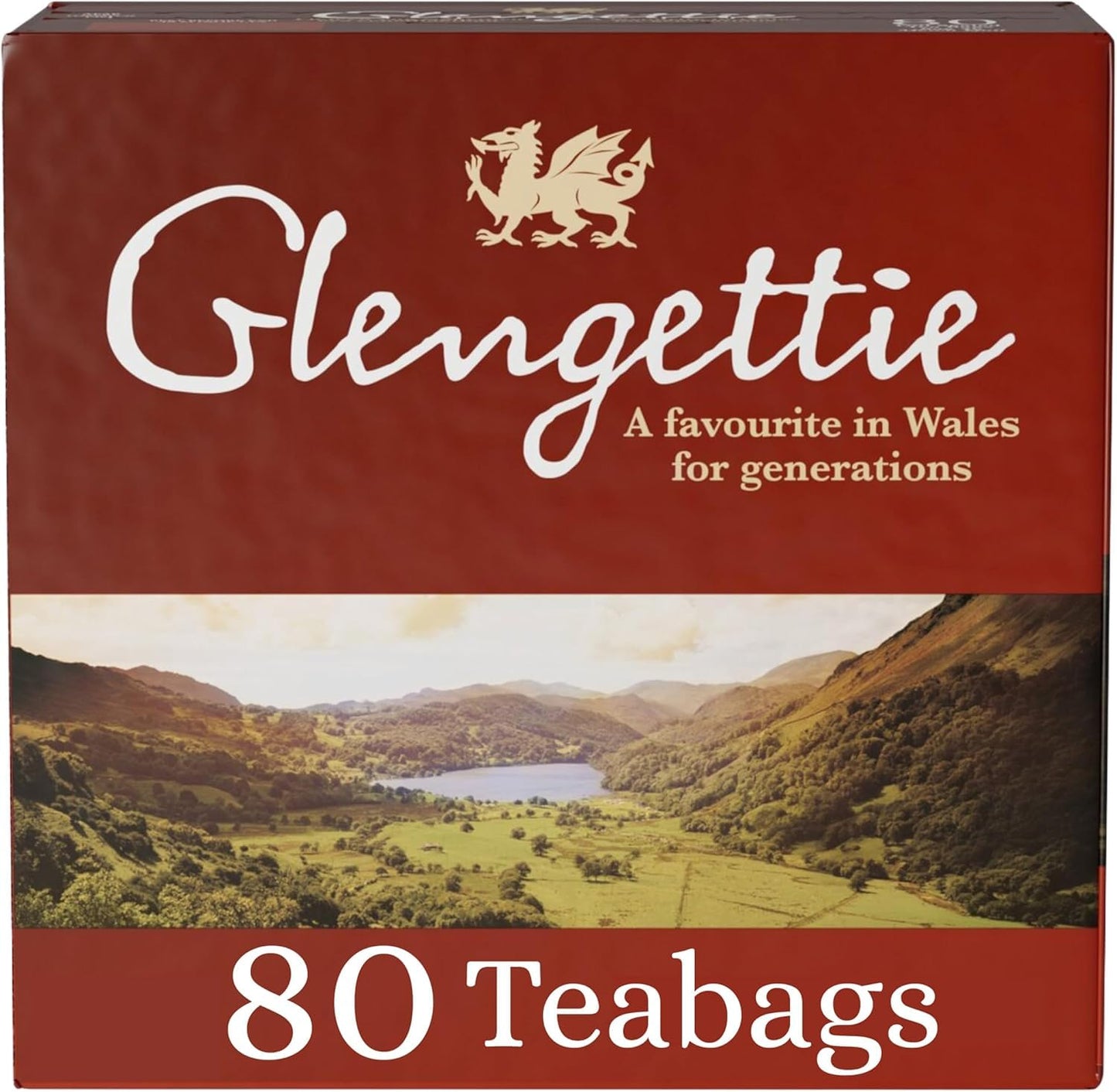 Glengettie Tea Bags 80 per Pack - Pack of 6
