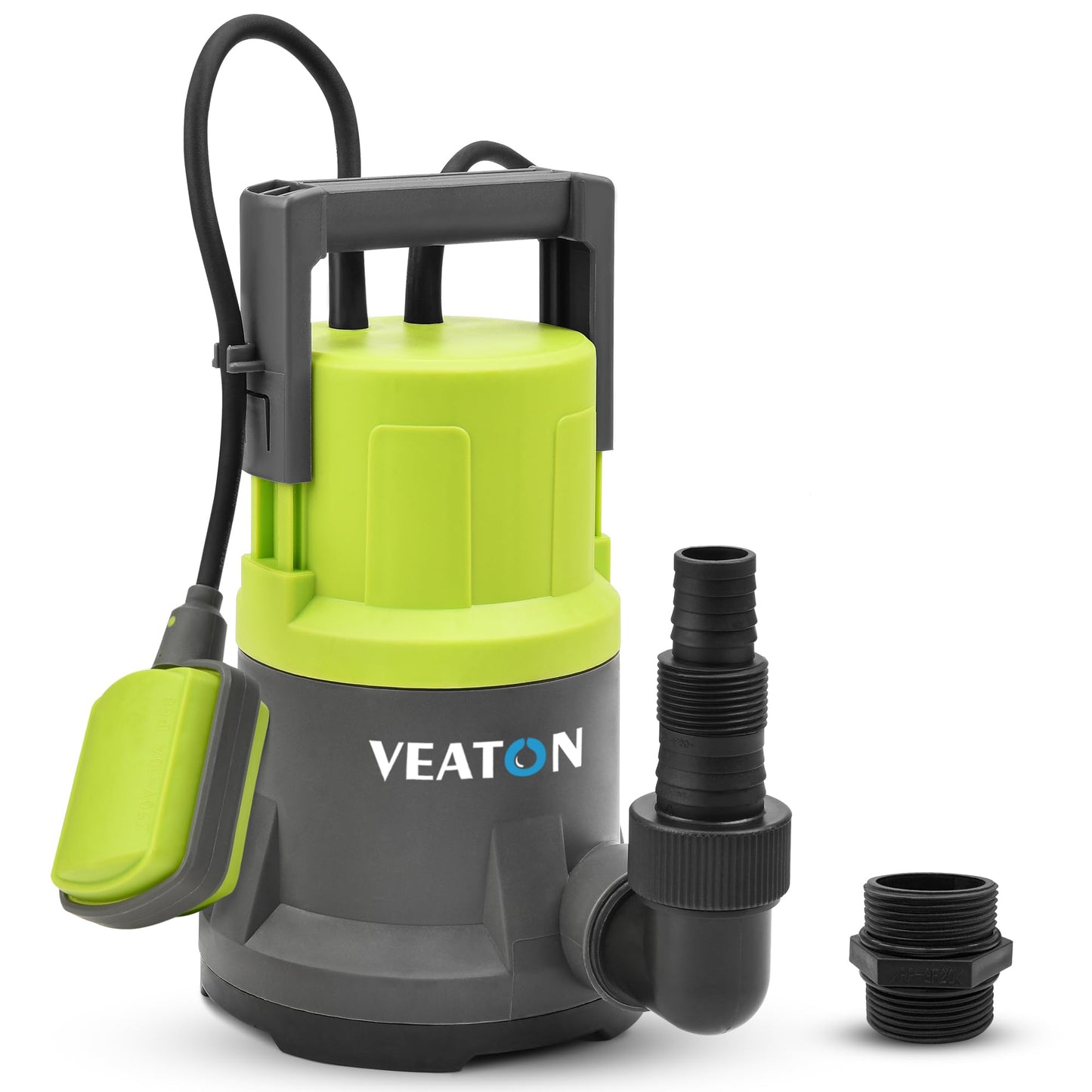 VEATON 400W Electric Submersible Water Pump for Clean Water, Max Flow 11000L/H Compact Utility Pump, Drain Water from Garden Pond Swimming Pool Hot
